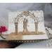 3D Marriage Invitation Card Laser Cut Invitation Pink Glitter Paper